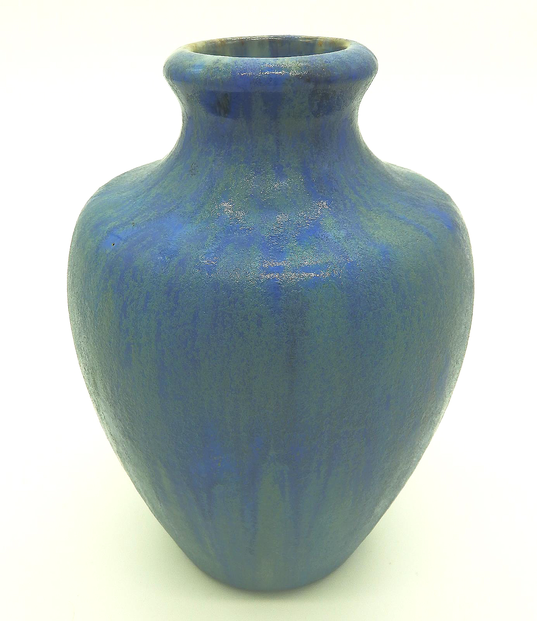 An antique French Art Deco pottery Pierrefonds crystalline glaze Vase C. 1920's