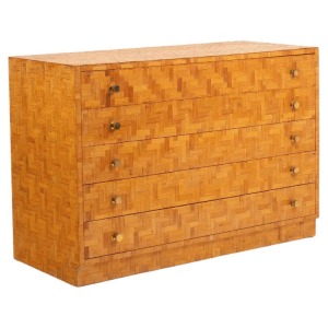 Pressed Bamboo Chest of Drawers by Southern Nurseries, 1970