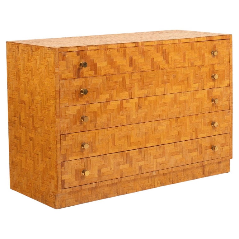 Pressed Bamboo Chest of Drawers by Southern Nurseries, 1970
