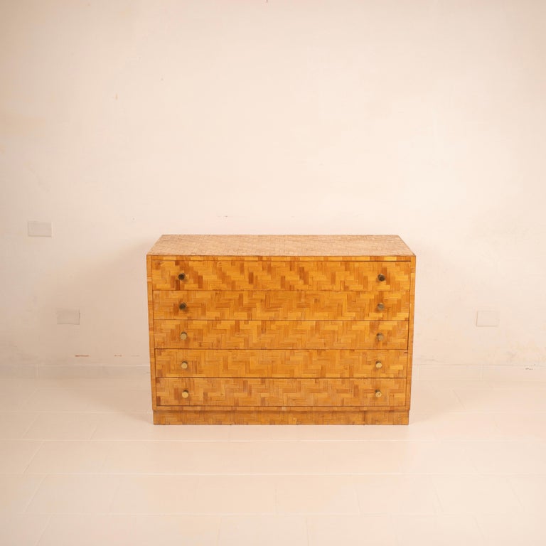 Pressed Bamboo Chest of Drawers by Southern Nurseries, 1970