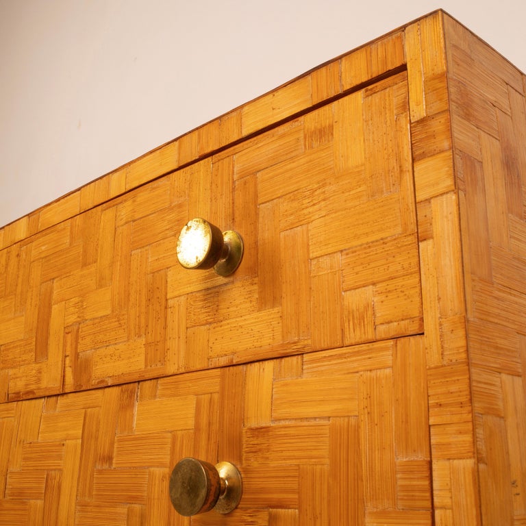 Pressed Bamboo Chest of Drawers by Southern Nurseries, 1970