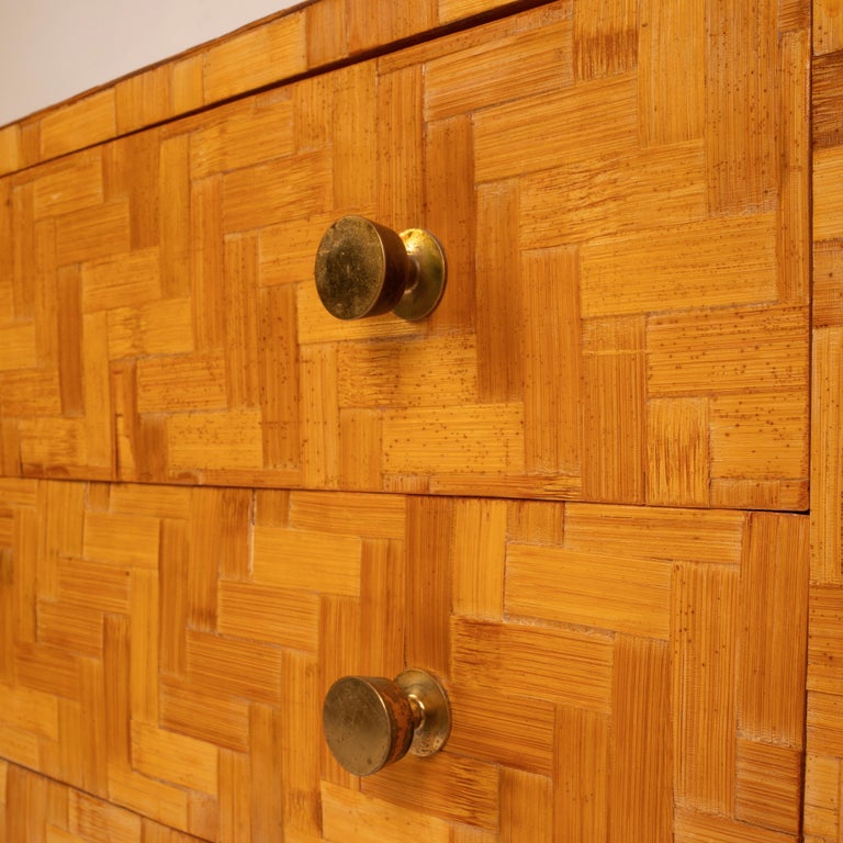Pressed Bamboo Chest of Drawers by Southern Nurseries, 1970