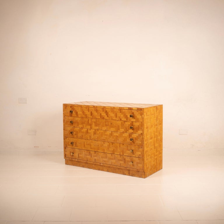 Pressed Bamboo Chest of Drawers by Southern Nurseries, 1970