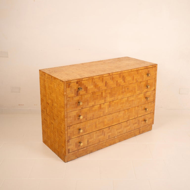 Pressed Bamboo Chest of Drawers by Southern Nurseries, 1970