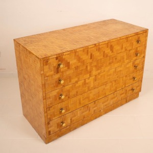 Pressed Bamboo Chest of Drawers by Southern Nurseries, 1970