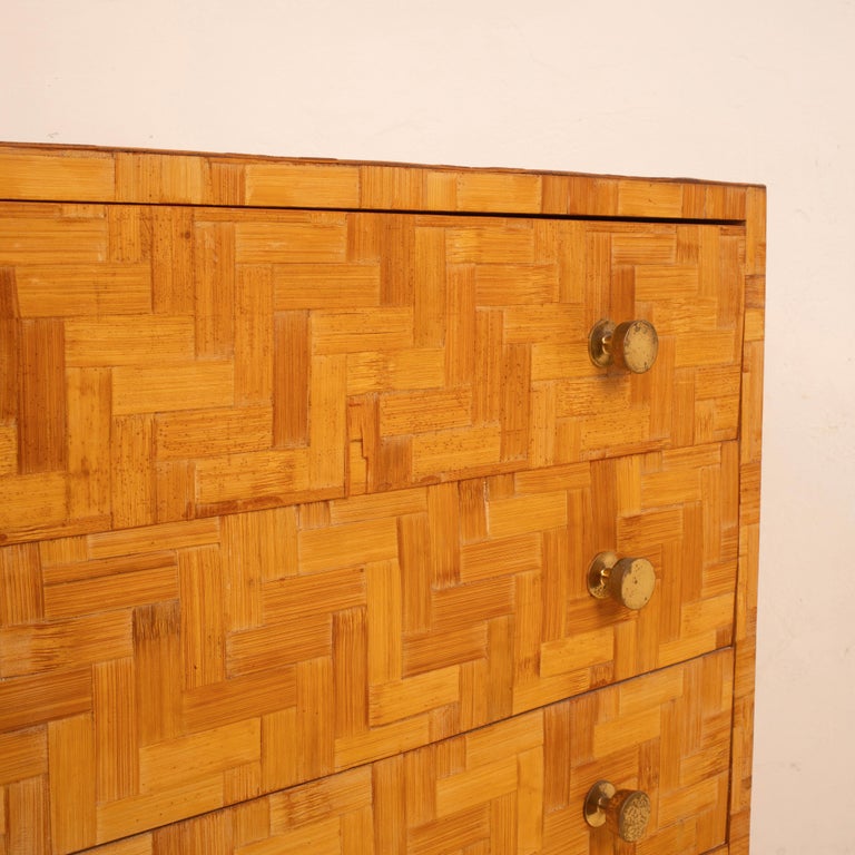 Pressed Bamboo Chest of Drawers by Southern Nurseries, 1970