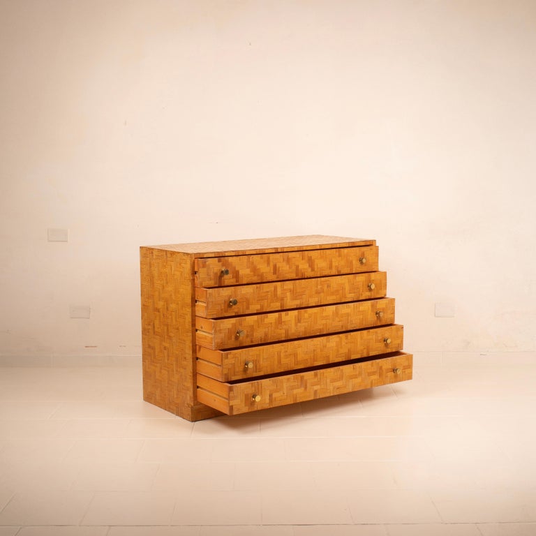 Pressed Bamboo Chest of Drawers by Southern Nurseries, 1970