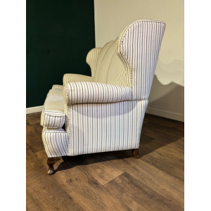 Queen Anne Style Triple Camel Back Sofa