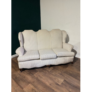 Queen Anne Style Triple Camel Back Sofa