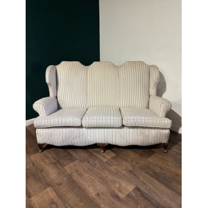 Queen Anne Style Triple Camel Back Sofa