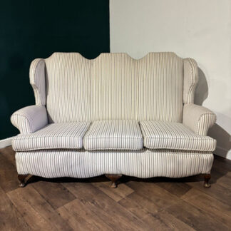 Queen Anne Style Triple Camel Back Sofa