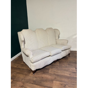 Queen Anne Style Triple Camel Back Sofa