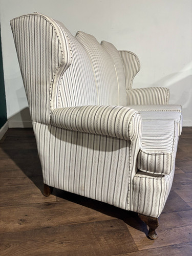 Queen Anne Style Triple Camel Back Sofa