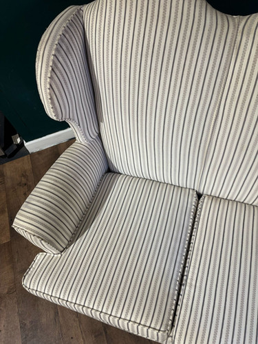 Queen Anne Style Triple Camel Back Sofa