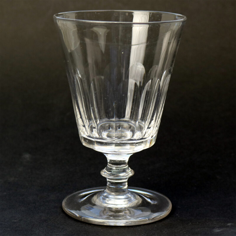 A good antique stemware cut glass Rummer Goblet / Wine Glass C.19thC