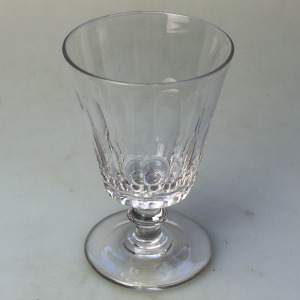 A good antique stemware cut glass Rummer Goblet / Wine Glass C.19thC