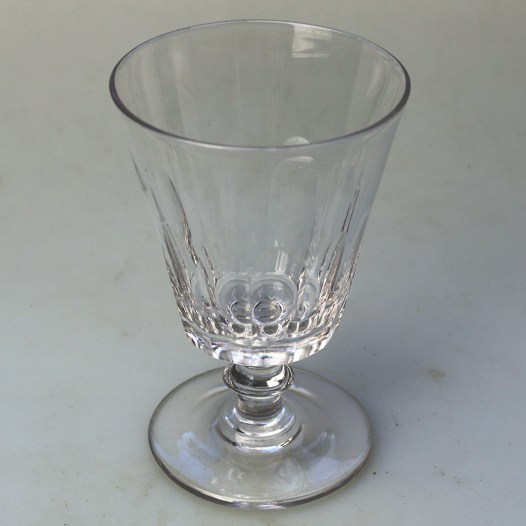 A good antique stemware cut glass Rummer Goblet / Wine Glass C.19thC