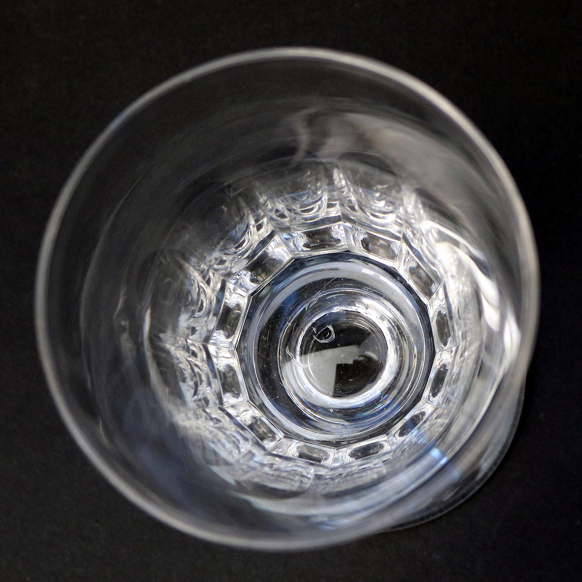 A good antique stemware cut glass Rummer Goblet / Wine Glass C.19thC