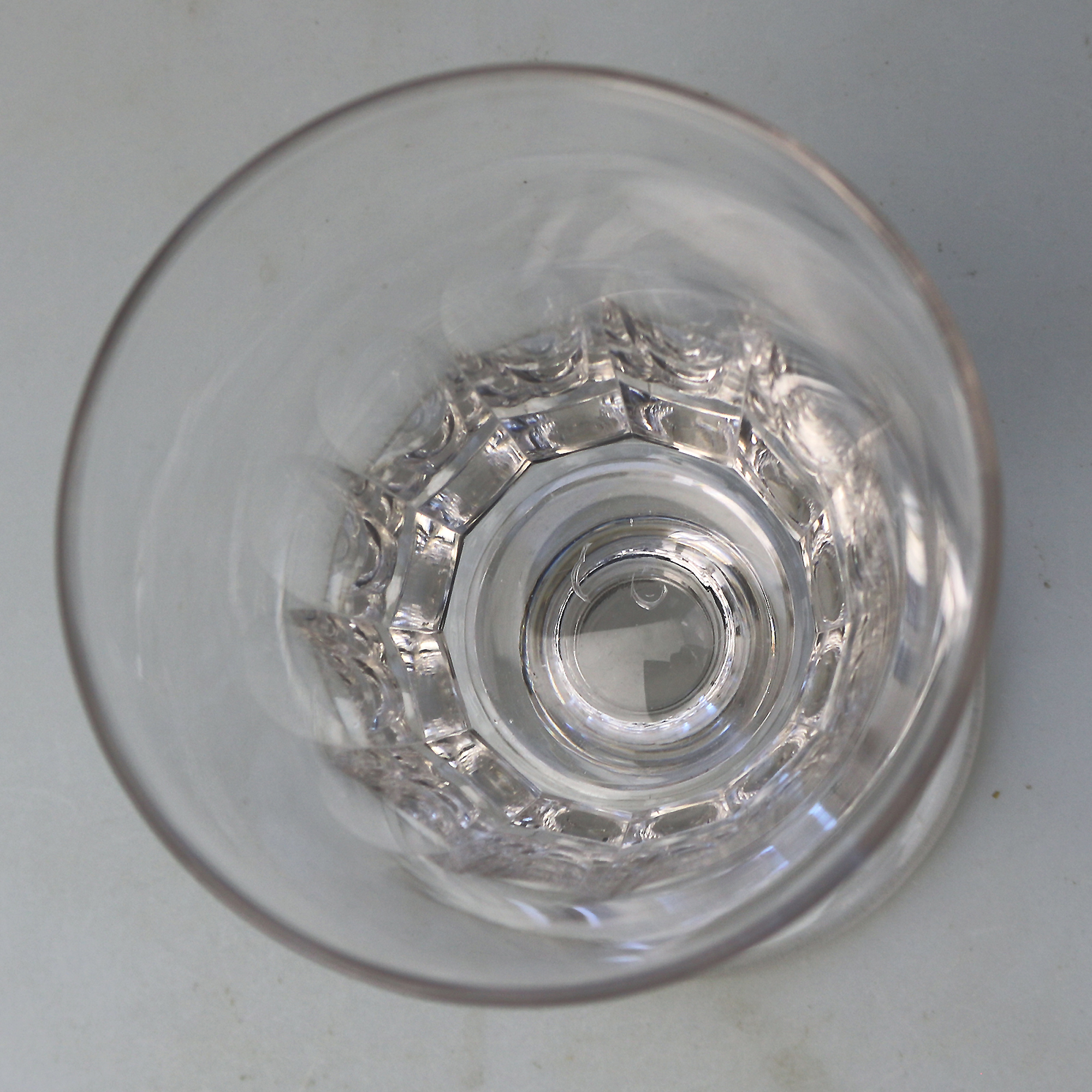 A good antique stemware cut glass Rummer Goblet / Wine Glass C.19thC