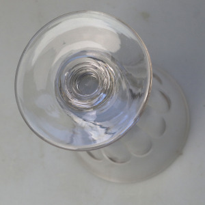 A good antique stemware cut glass Rummer Goblet / Wine Glass C.19thC