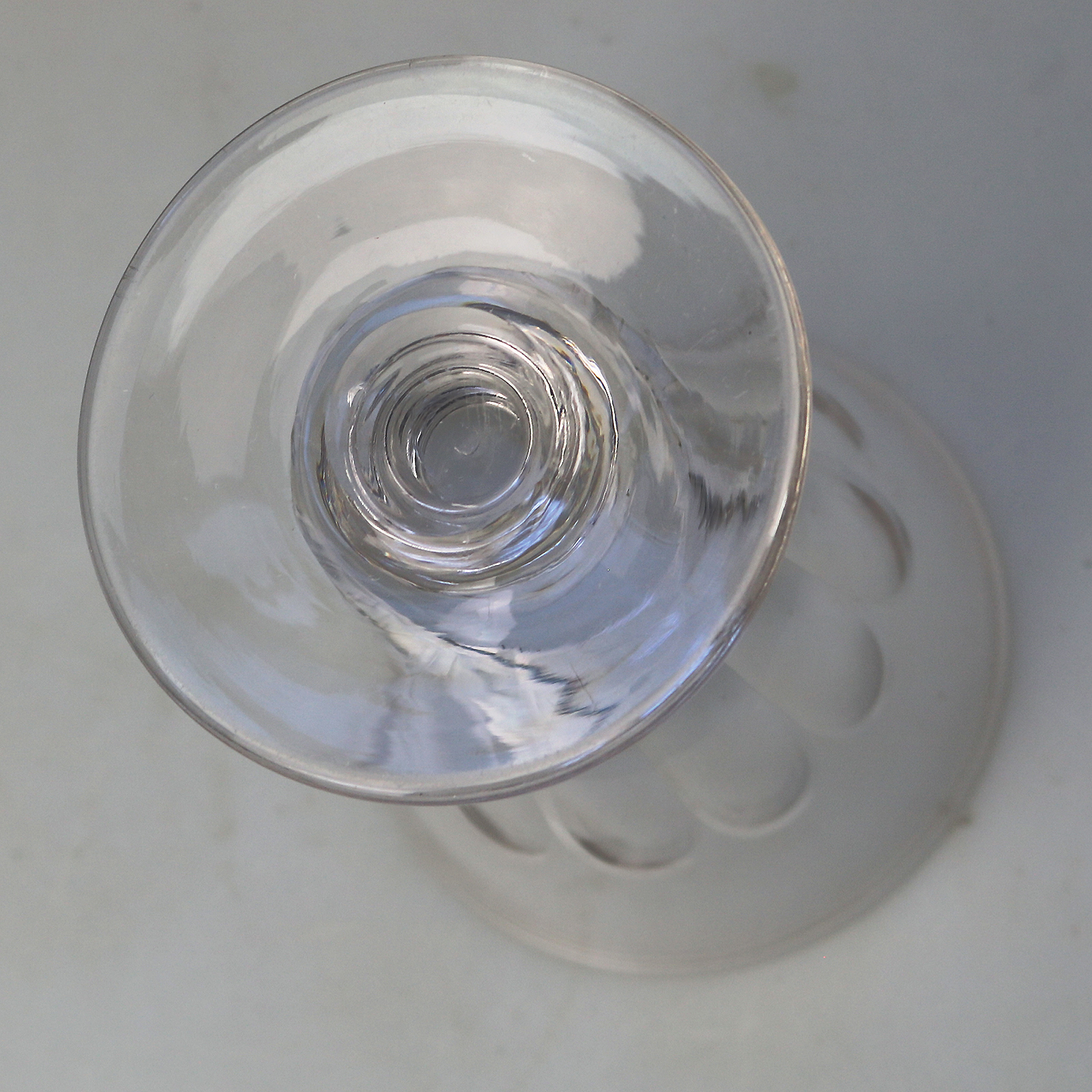 A good antique stemware cut glass Rummer Goblet / Wine Glass C.19thC