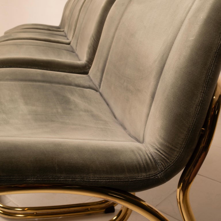 "Sabrina" Brass Chairs Limited Edition by Giorgio Rinaldi for RIMa Padova 1970