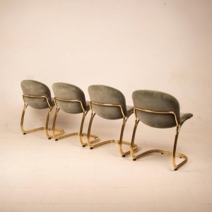 "Sabrina" Brass Chairs Limited Edition by Giorgio Rinaldi for RIMa Padova 1970