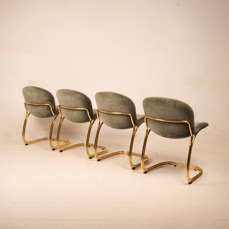 "Sabrina" Brass Chairs Limited Edition by Giorgio Rinaldi for RIMa Padova 1970