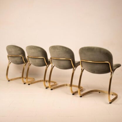 "Sabrina" Brass Chairs Limited Edition by Giorgio Rinaldi for RIMa Padova 1970