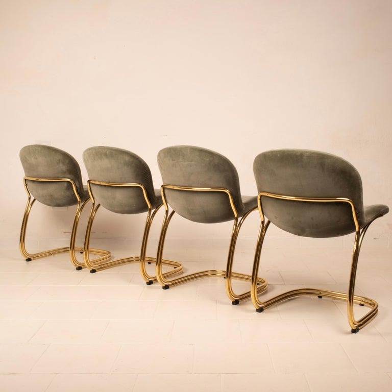 "Sabrina" Brass Chairs Limited Edition by Giorgio Rinaldi for RIMa Padova 1970