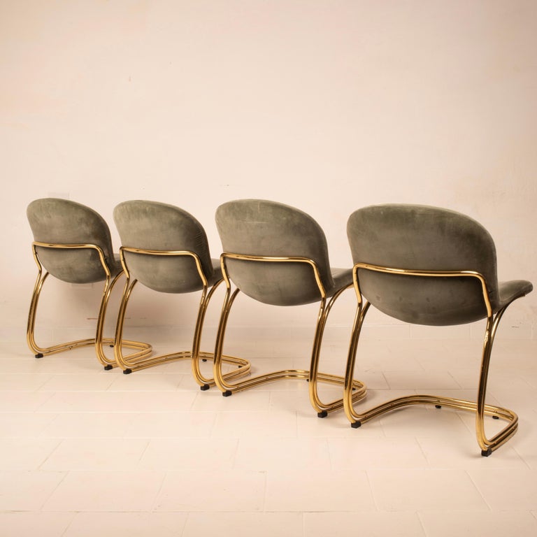 "Sabrina" Brass Chairs Limited Edition by Giorgio Rinaldi for RIMa Padova 1970