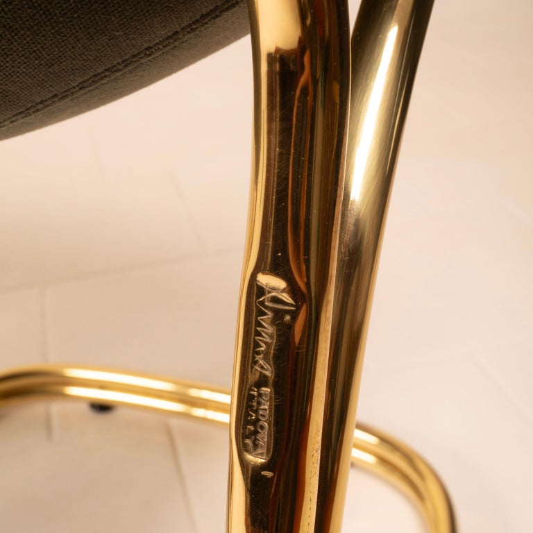 "Sabrina" Brass Chairs Limited Edition by Giorgio Rinaldi for RIMa Padova 1970