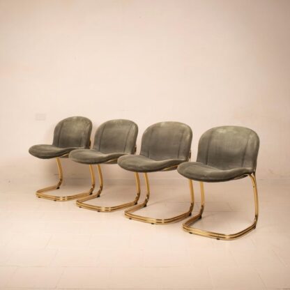 "Sabrina" Brass Chairs Limited Edition by Giorgio Rinaldi for RIMa Padova 1970