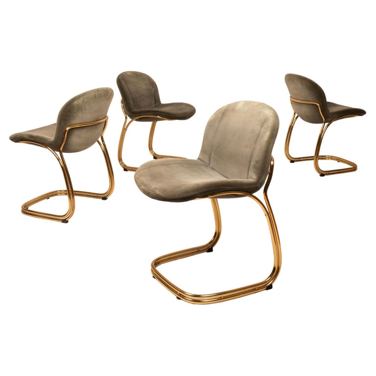 "Sabrina" Brass Chairs Limited Edition by Giorgio Rinaldi for RIMa Padova 1970