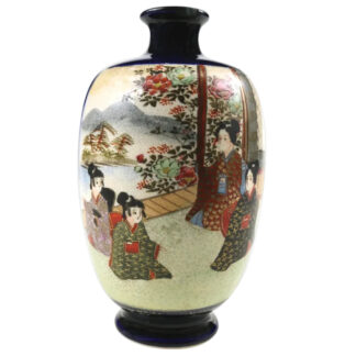 An antique Japanese Satsuma hand-painted ceramic Vase 2 C.1900