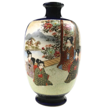 An antique Japanese Satsuma hand-painted ceramic Vase 2 C.1900