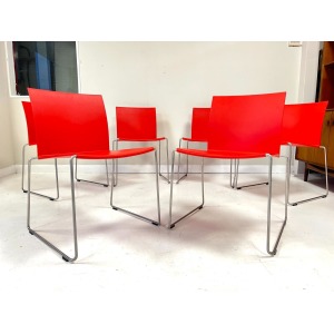 Set of 8, MDF Italia, M1 Stacking Dining Chair