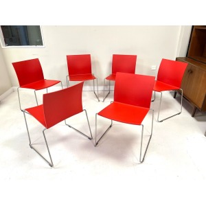Set of 8, MDF Italia, M1 Stacking Dining Chair