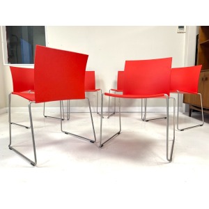 Set of 8, MDF Italia, M1 Stacking Dining Chair