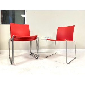 Set of 8, MDF Italia, M1 Stacking Dining Chair