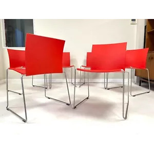 Set of 8, MDF Italia, M1 Stacking Dining Chair
