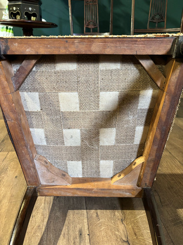 Set Of Four Victorian Inlaid Mahogany Dining Chairs