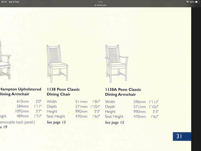 Set Of Three Ercol Penn Dining Chairs In Light Ash.