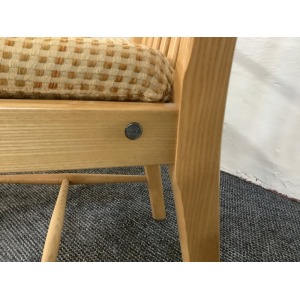 Set Of Three Ercol Penn Dining Chairs In Light Ash.