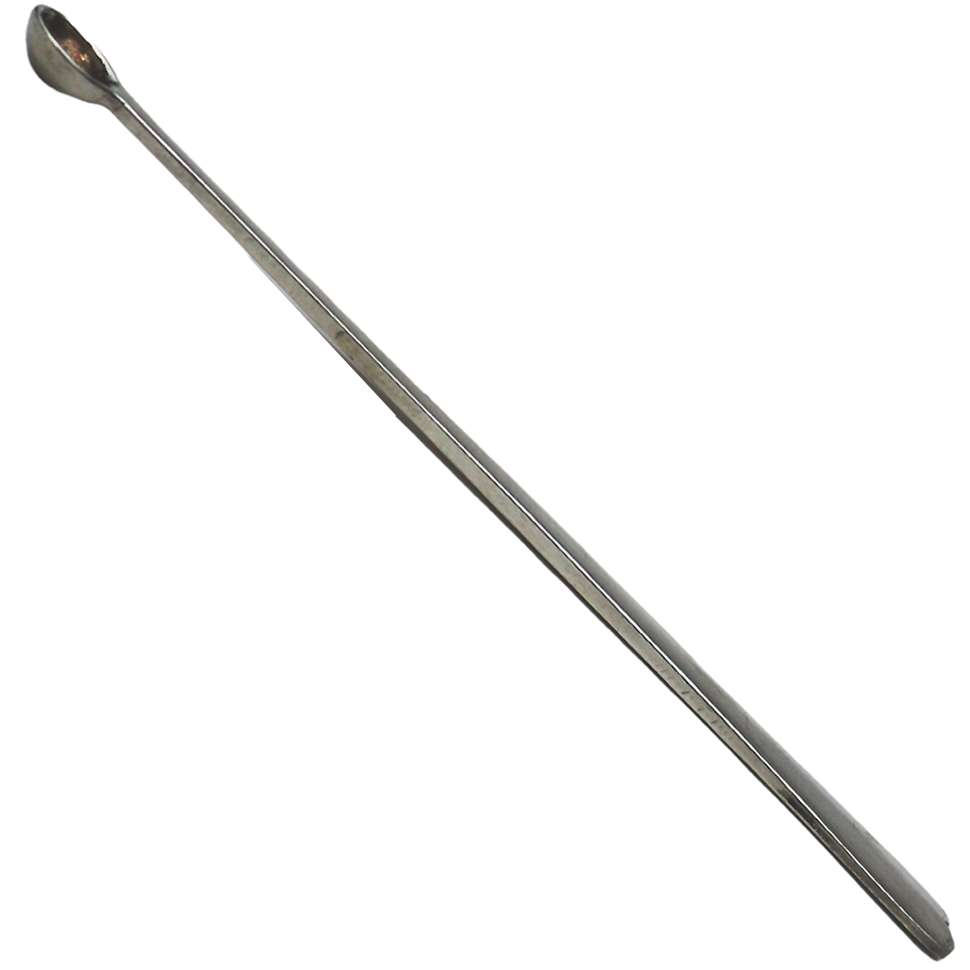 An unusual antique hand made silver / white metal Spice Spoon C.20thC