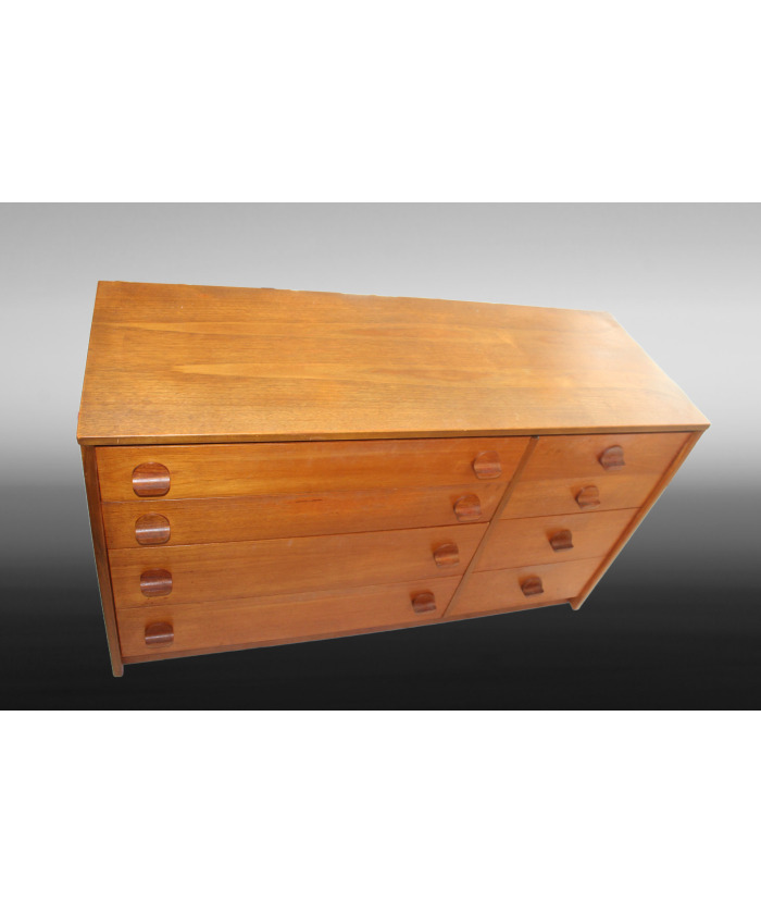 Mid Century Vintage STAG Teak Chest of 8 Drawers