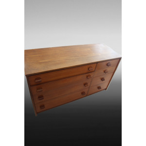 Mid Century Vintage STAG Teak Chest of 8 Drawers