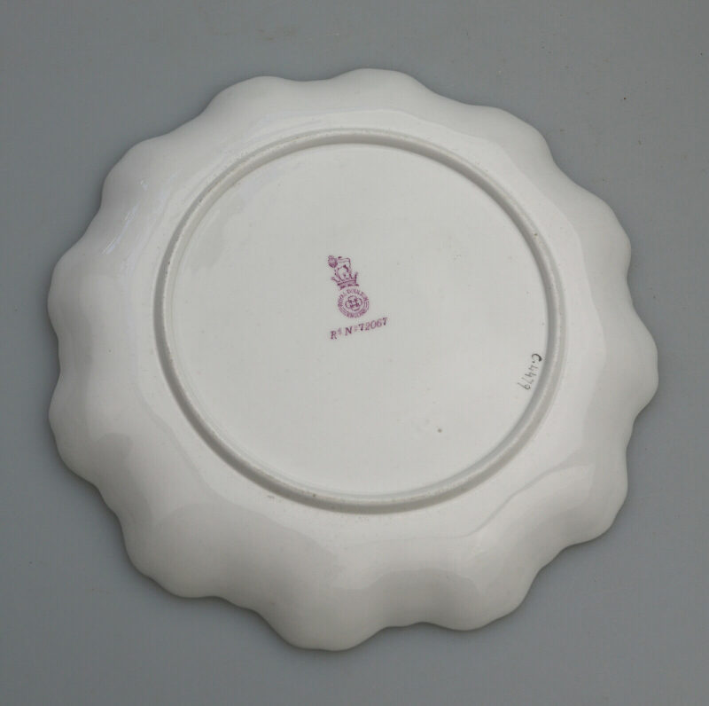 An exceptional & scarce antique Royal Doulton porcelain & Walker & Hall Strawberry Dessert Stand C.1887