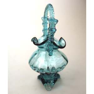 A good antique arts & crafts Art Glass novelty Venetian Basket C. 1st half 20thC