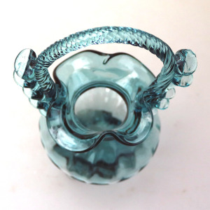 A good antique arts & crafts Art Glass novelty Venetian Basket C. 1st half 20thC